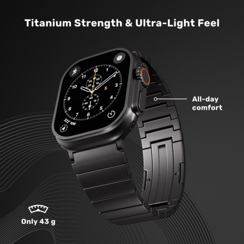 UNUM Titanium Band for Apple Watch (44-49 mm) - Black